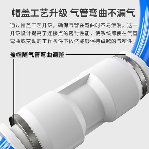APY型三通快插塑料气管快速接头 PY-4/6/8/10/12/16mm气缸气管 - 图3