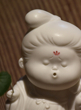 陶瓷香插可爱唐女桌面摆件