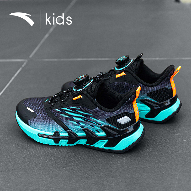 安踏童鞋儿童跑步鞋2025冬季新款男童旋转纽扣运动鞋大童休闲鞋子 - 图3