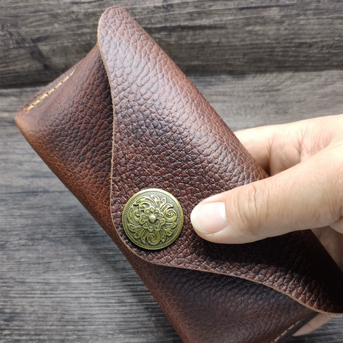 Портативные высококлассные кожаные ретро солнцезащитные очки ручной работы на солнечной энергии, из натуральной кожи, воловья кожа