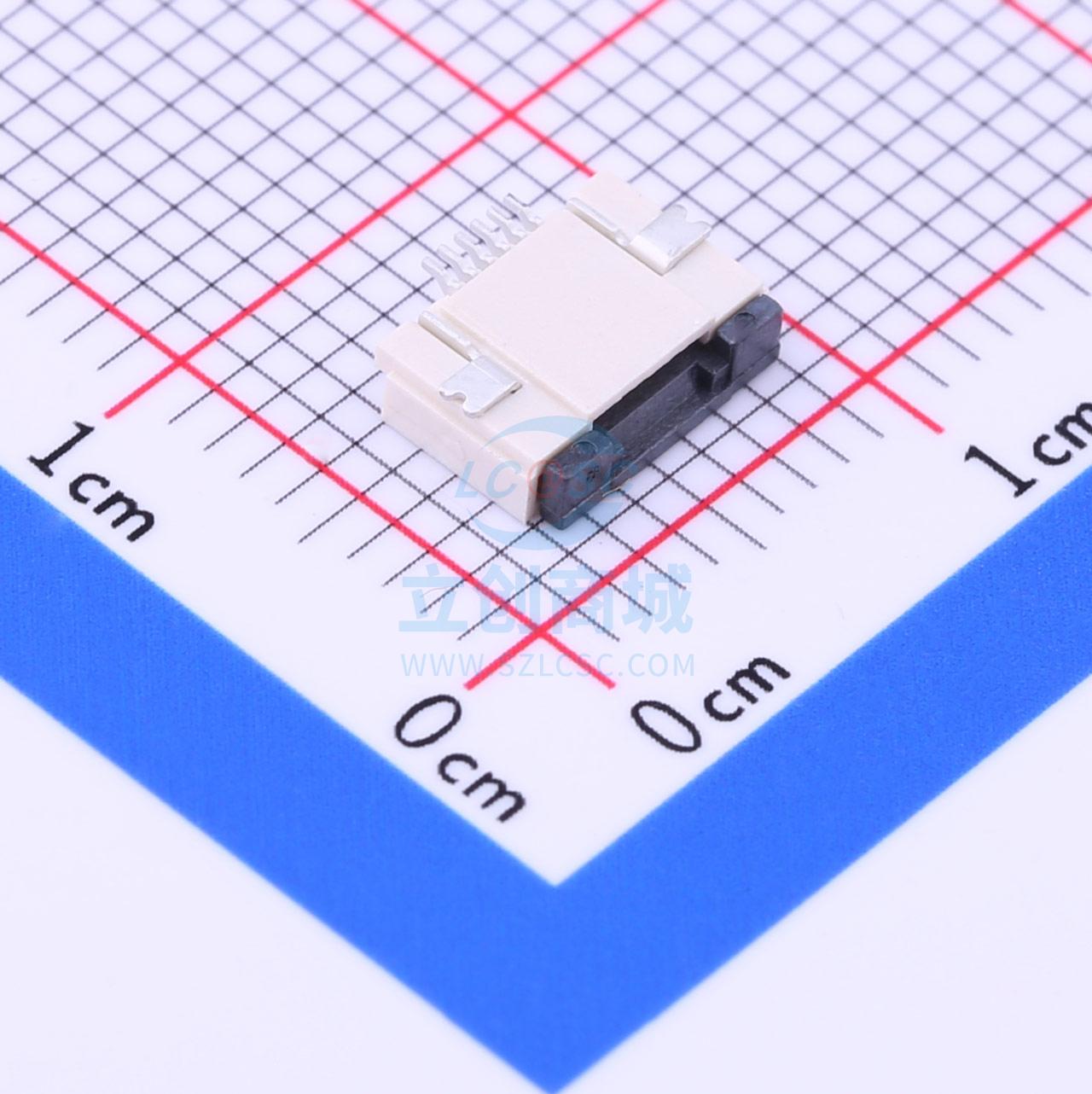 AFC01-S06FCC-00 FFC/FPC连接器 0.5mm P数:6 翻盖式 下接 - 图0