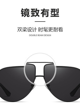 有度数飞行员偏光墨镜