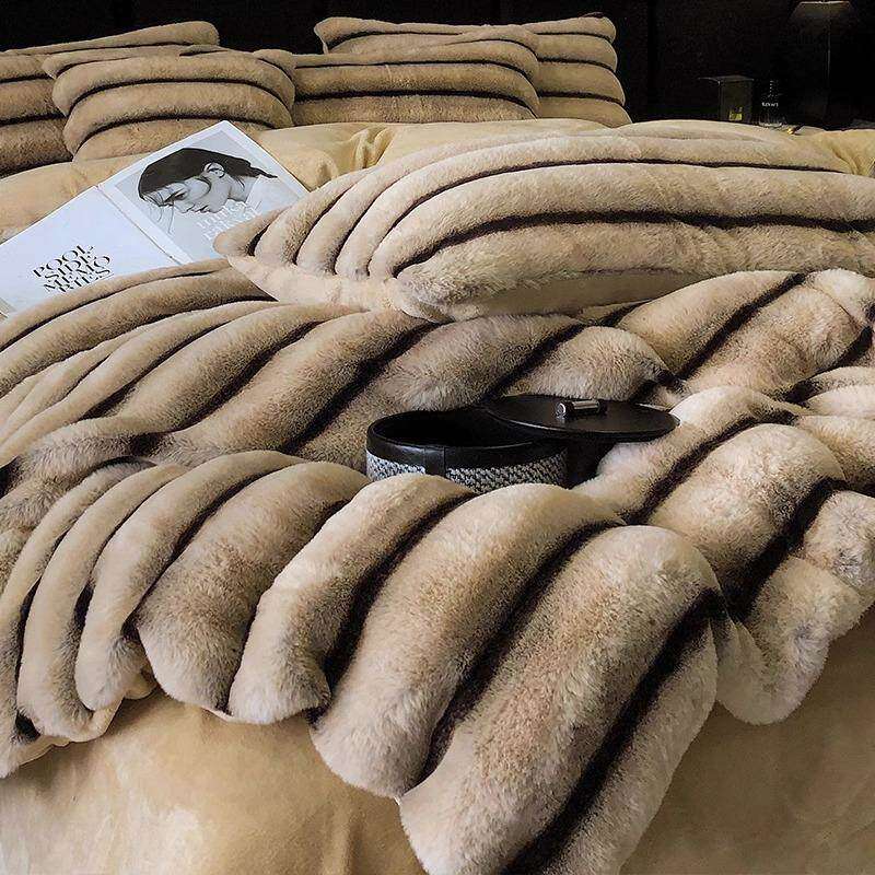 A类冬季兔毛绒四件套牛奶绒珊瑚绒加厚保暖裸睡床单被套轻奢床品4,淘宝优惠券,粉丝福利购,淘宝优惠卷