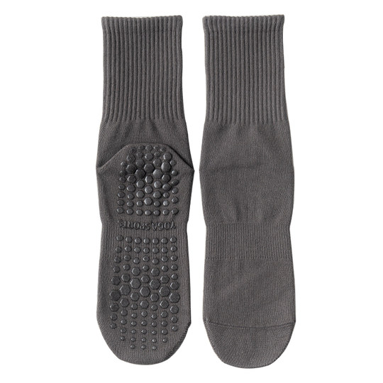 瑜伽袜子女中筒袜秋冬棉袜健身舞蹈普拉提专业防滑运动成人地板袜