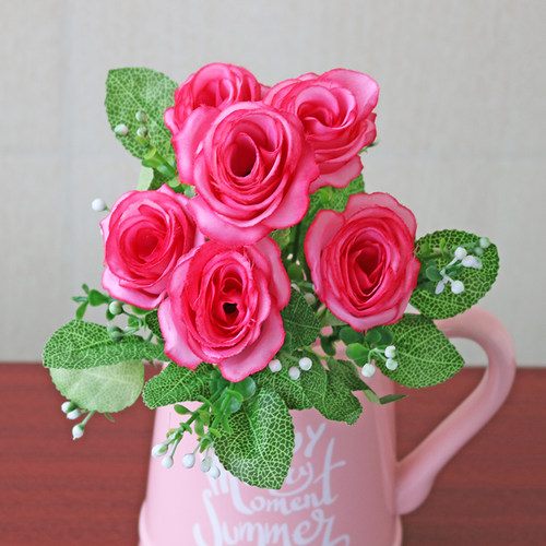 单支假花仿真花塑料花假花小邹菊装饰花栅栏插花绢布花向日葵花艺 - 图2