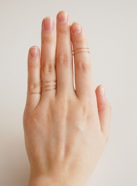 巴黎极细包金叠戴戒指