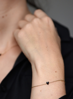 少女心巴黎正红色珐琅彩釉手链