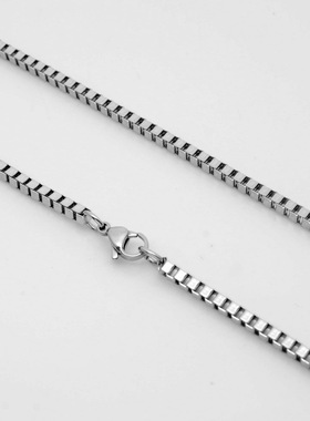 项链通用项链钛钢方块链