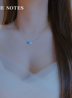 银项链女925锁骨简约可爱云朵