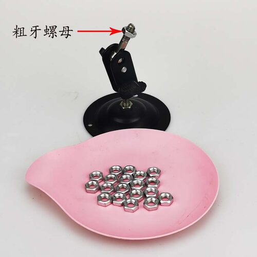 20个监控摄像头支架螺母 英制1/4螺丝M6粗牙螺帽安防配件器材工程 - 图0