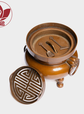 庆松堂铜炉名家作品手工复古