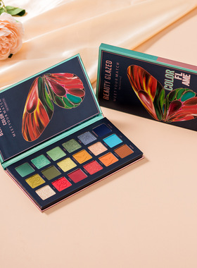 正品BEAUTYGLAZED18色蝴蝶眼影