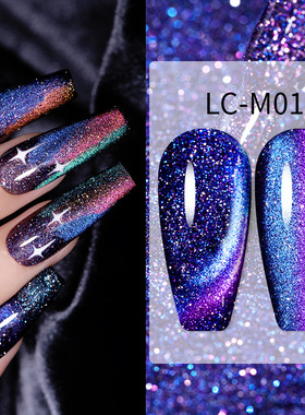 Cat-Eye Nail Polish: Magnetic gel varnish UV LED流沙猫眼胶