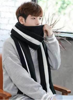 Couple scarf Winter Women Men Warm Color Knit Scarves 围巾