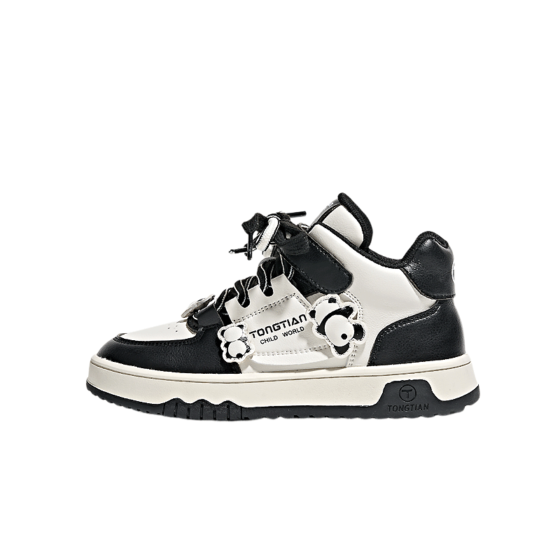 童天女童鞋低帮板鞋加绒保暖2025冬季新款小孩子熊猫儿童运动鞋子,淘宝优惠券,粉丝福利购,淘宝优惠卷