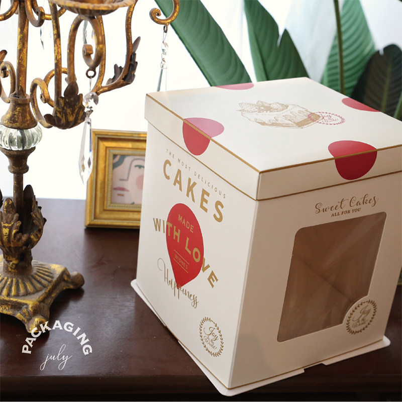 生日蛋糕盒子包装盒家用6/8/10寸双层加高生日蛋糕盒网红一次性,淘宝优惠券,粉丝福利购,淘宝优惠卷