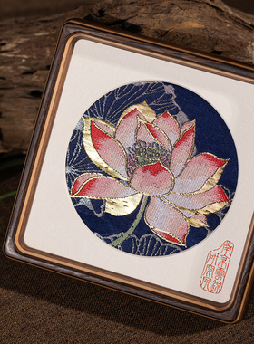 新中式伴手礼荷气生财摆件