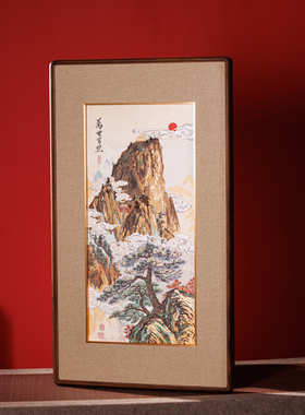 万世有真金孔雀羽非遗装饰画
