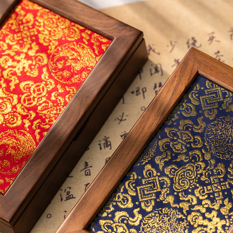 南京云锦研究所博物馆首饰盒实木收纳盒新中式复古珍宝盒礼品礼盒,淘宝优惠券,粉丝福利购,淘宝优惠卷