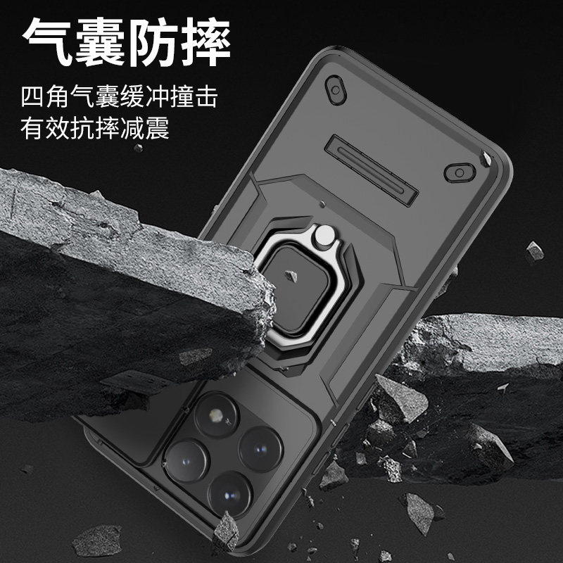 适用红米K70至尊版手机壳镜头推窗设计K70pro保护套新款红米K70e全包气囊防摔k7o小米K7O磁吸指环带支架男女