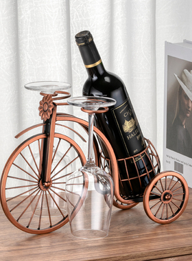 轻奢红酒架摆件酒柜装饰品客厅高档简约现代创意家居饰品酒杯架子