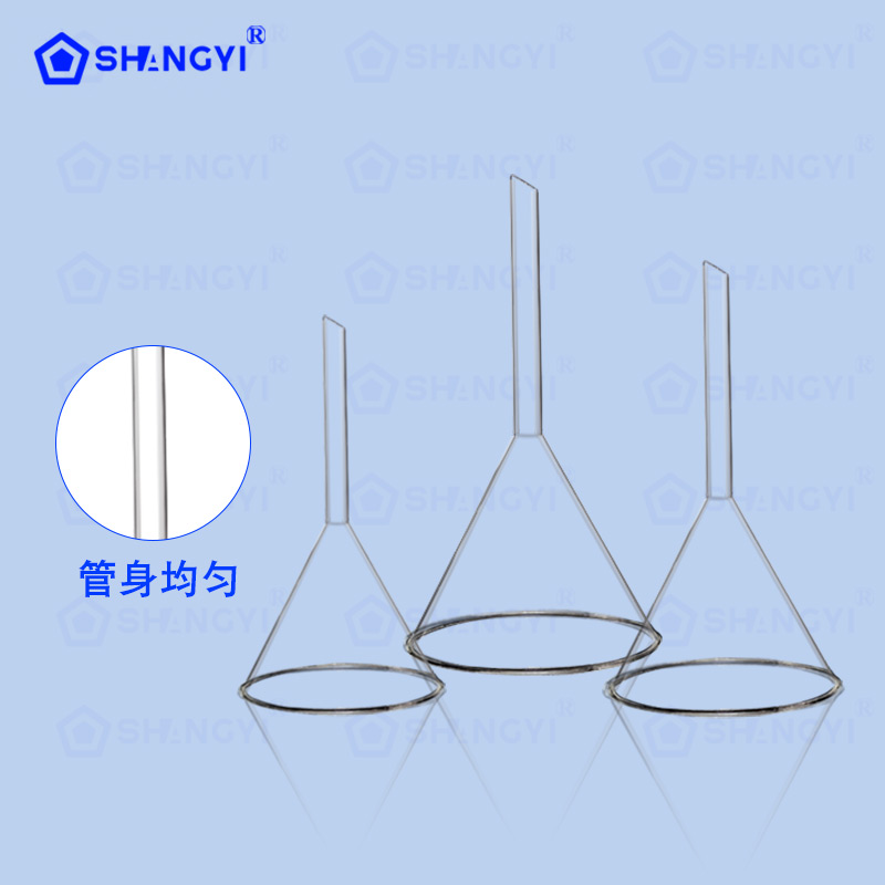 玻璃漏斗短颈三角漏斗30 50 60 75 90 100 120 150mm锥形短标漏斗-图1