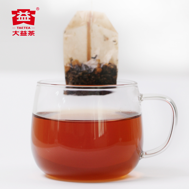 大益普洱2023年（含茶酵素）荷叶袋泡茶熟茶40克25袋茶包-图1