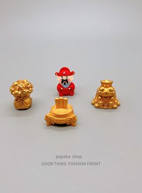 新年招财神锦鲤发财树摆件