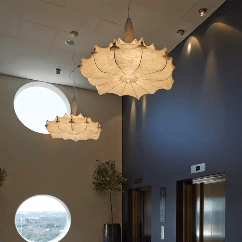 意大利Flos客厅吊灯设计师款网红轻奢日式复古别墅卧室餐厅蚕丝灯 - 图0