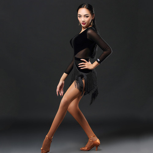 HCdance新款拉丁舞服女成年拉丁舞裙连衣裙性感套装专业练功服女 - 图2