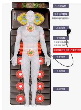 恩隆按摩垫颈椎按摩器多功能按摩枕颈部腰部按摩床垫家用枕头