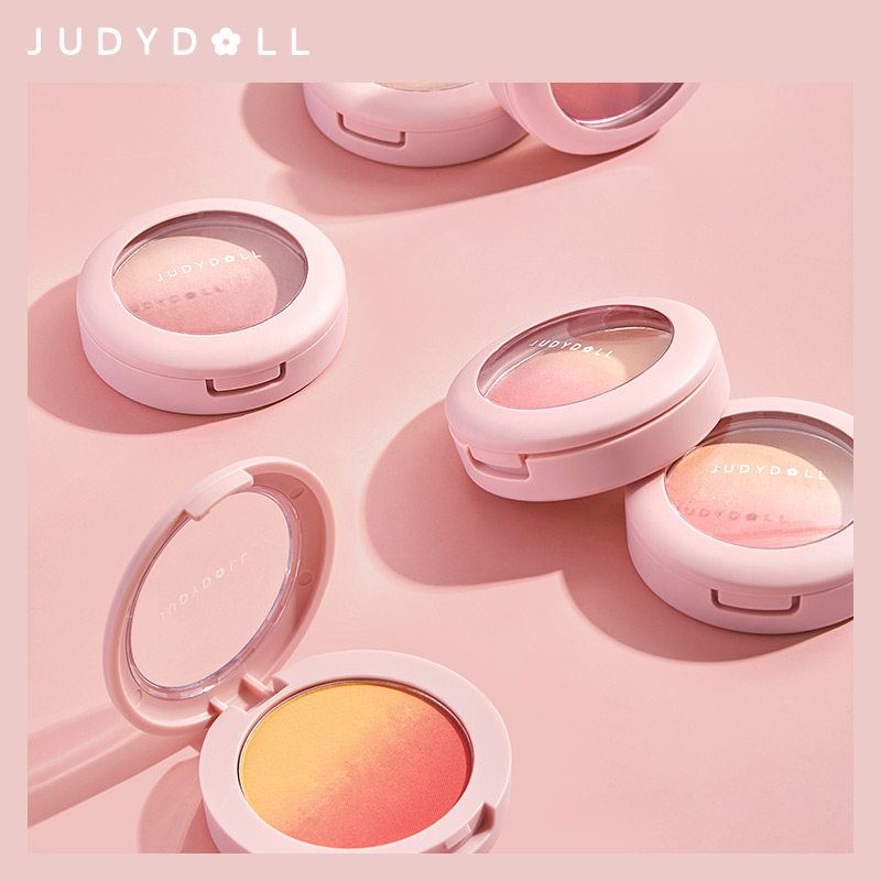 JudydoLL橘朵渐变腮红高光修容一体盘juduo胀色收缩色06晒红女,淘宝优惠券,粉丝福利购,淘宝优惠卷