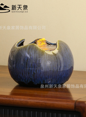 太阳能不插电自动循环流水鱼缸