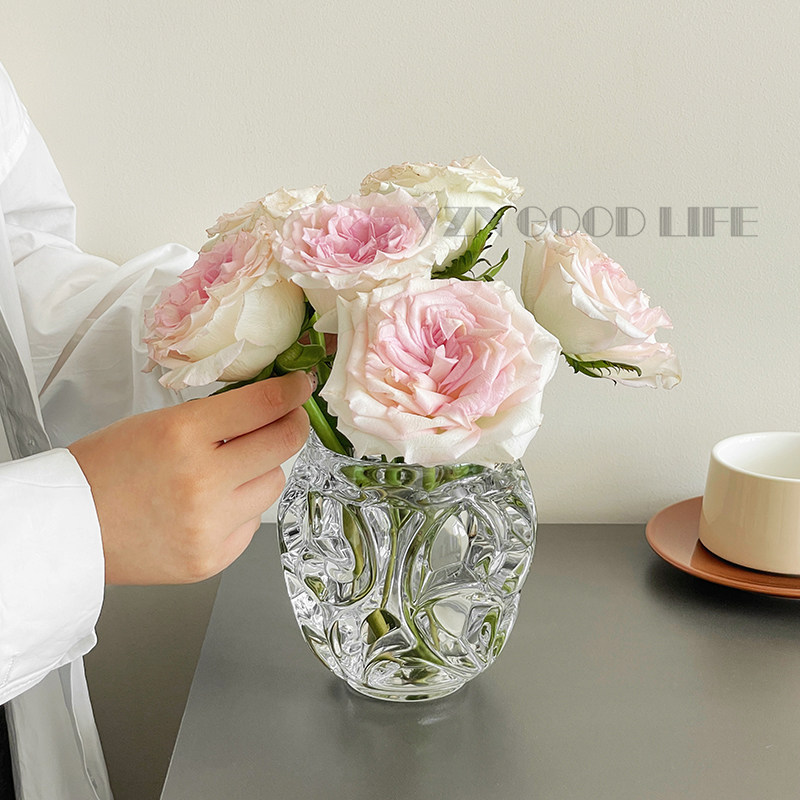 高级感水晶玻璃花瓶圆球餐桌茶几摆件客厅绿植水养插花ins轻奢风,淘宝优惠券,粉丝福利购,淘宝优惠卷