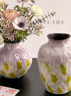 设计师荐大肚陶瓷花瓶油画风
