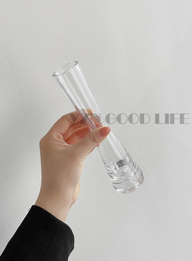 ins风小口花瓶玻璃透明鲜花水培