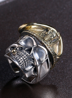 新款银海盗王骷髅不死S925军团