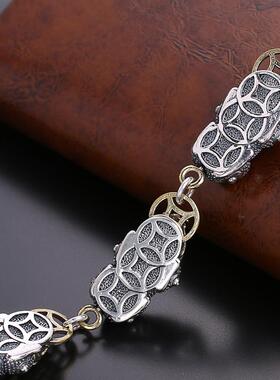 招财貔貅手链S925纯银复古