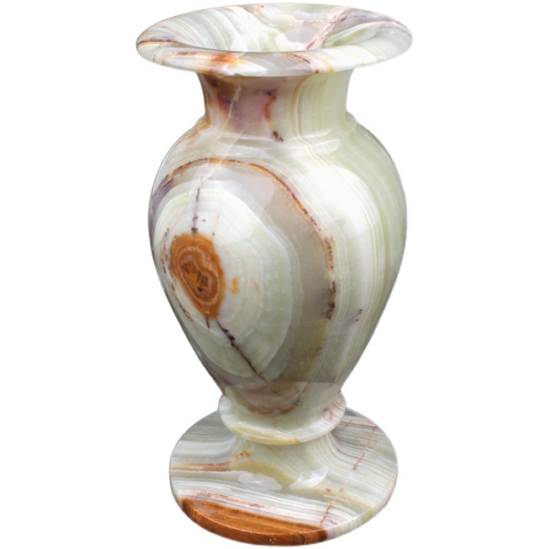 巴基斯坦玉雕花瓶中式家居玉器花瓶摆件天然玉石插花瓶玉花瓶摆设 - 图3