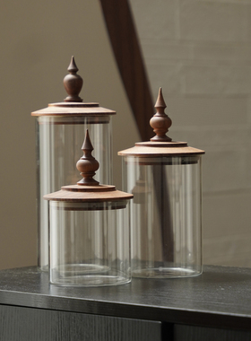 玻璃透明展示罐防潮装饰摆件