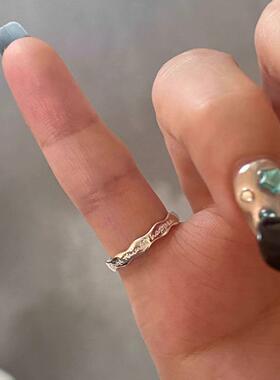 好事发生戒指good things happen云朵波纹尾戒ins小众精致简约环