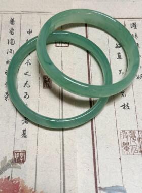 小红书同款蒹葭苍苍冰透手镯冰种玉髓叮当镯新中式古风汉服配饰女