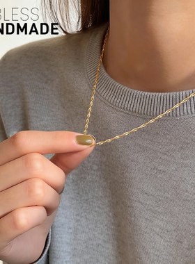 含金量5%的金色水波项链