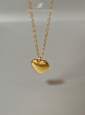 含金量5%进口爱心14K包金项链
