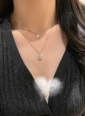 可以一辈子的莫桑钻项链