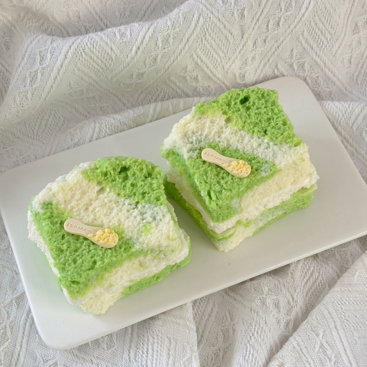 抹茶捏捏三层厚吐司捏捏硅胶捏捏少女心玩具学生党平价水感超软 - 图3