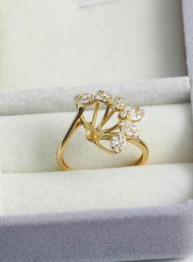 DIY配件S925纯银精工微镶戒指