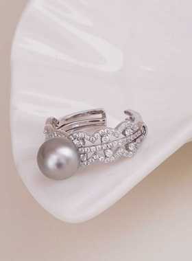 S925银戒指空托简约精致