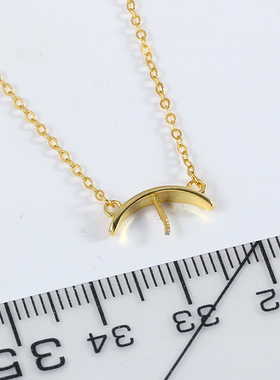 DIY珍珠配件S925纯银光面简约款