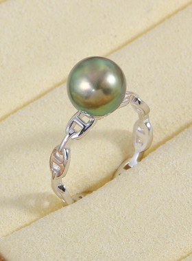 S925纯银网红款猪鼻子戒指空托